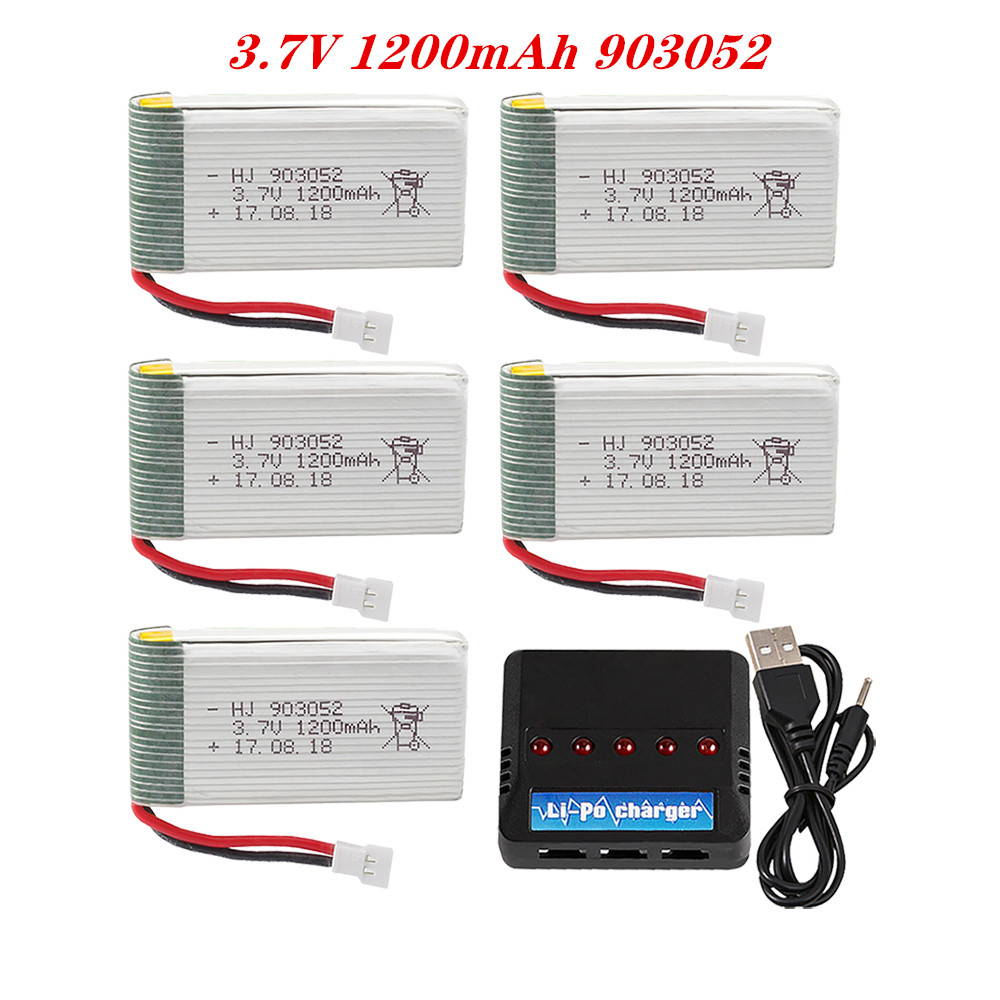 Drone Battery Charger - 3.7V 1200mah 903052 Set caricabatteria Lipo